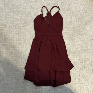 Burgundy dress